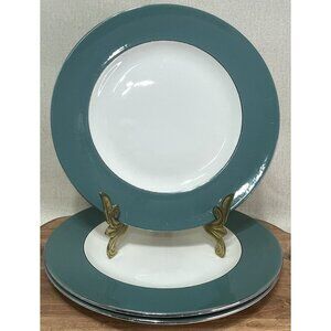 Homer Laughlin Cavalier Green Egg Shell 10 In Dinner Plates USA K63N5 Set 3